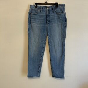 Madewell Curvy Stovepipe High rise Jeans 33 Light Medium Wash GUC
